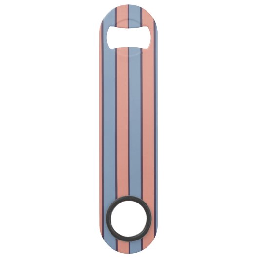 ピンクと青の線のストライプパターン スピード栓抜き (正面)