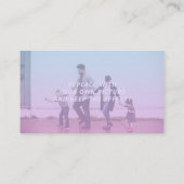 ピンクと青の色あせたグラデーション効果のカスタマイズ可能 名刺 (裏面)