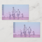 ピンクと青の色あせたグラデーション効果のカスタマイズ可能 名刺 (正面/裏面)