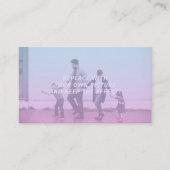 ピンクと青の色あせたグラデーション効果のカスタマイズ可能 名刺 (正面)