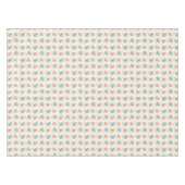 ピンクと青の花の正方形 テーブルクロス (正面(横))