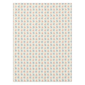 ピンクと青の花の正方形 テーブルクロス (正面)