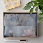 ピンクと青の花水色の切り離し 薄葉紙 (ギフト)