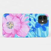 ピンクと青の花iPhone / iPadケース Case-Mate iPhoneケース (裏面(横))