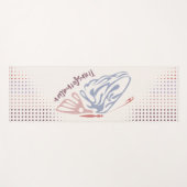 ピンクと青の蝶の変換ヨガマット ヨガマット (正面(横))