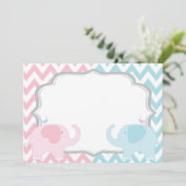 ピンクと青の象のシボロン性別が明らかになる 招待状 (スタンド正面)