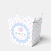 ピンクと青の赤ちゃんシャワー フェイバーボックス (正面サイド)