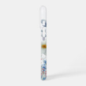 ピンクと青の野花 iPhoneケース (左側面)