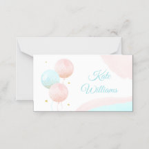 ピンクと青の風船の少年または少女の性別が明らかになる