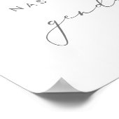 ピンクと青の風船の性別が歓迎を示す ポスター (角)