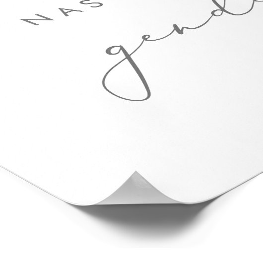 ピンクと青の風船の性別が歓迎を示す ポスター (角)