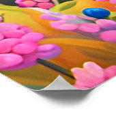 ピンクと青の鹿の性別の表示 ポスター (角)