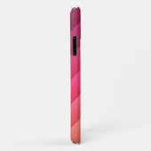 ピンクと黄ストライプの色 Case-Mate iPhoneケース (裏面/右)