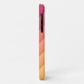 ピンクと黄ストライプの色 Case-Mate iPhoneケース (裏面/左)