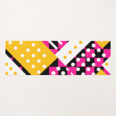 ピンクと黄市松模様に色 ヨガマット (裏面(横))