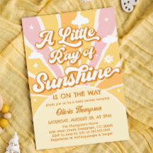 ピンクと黄色あなたは私のサンシャインベビーシャワー