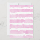 ピンクと黄色ののまわりにの女の子の赤ちゃんシャワー 招待状 (裏面)