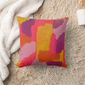 ピンクと黄色のはっきりした抽象芸術装飾用クッション クッション (ブランケット)
