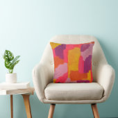 ピンクと黄色のはっきりした抽象芸術装飾用クッション クッション (椅子)