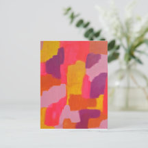 ピンクと黄色のはっきりした抽象芸術