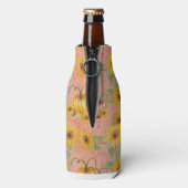 ピンクと黄色のひまわりとカボチャ ボトルクーラー (ボトル裏面)