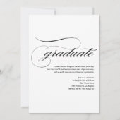 ピンクと黄色のアクリル系バックグラウンド卒業 案内状 (裏面)