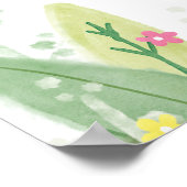 ピンクと黄色のウェルカムサインでスロッス誕生日パーティー ポスター (角)