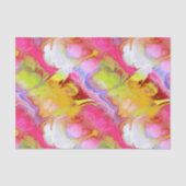 ピンクと黄色のカラフル抽象芸術インク 薄葉紙 (正面)