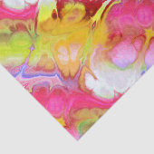ピンクと黄色のカラフル抽象芸術インク 薄葉紙 (詳細)