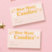 ピンクと黄色のキャンディーズ赤ちゃんシャワーゲーム エンクロージャーカード
