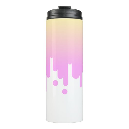 ピンクと黄色のグラデーションの垂れ下がり タンブラー (正面)