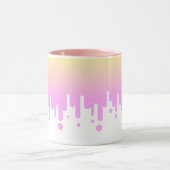 ピンクと黄色のグラデーションの垂れ下がり マグカップ (中央)