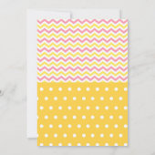 ピンクと黄色のゴム製のあひるの招待状 招待状 (裏面)