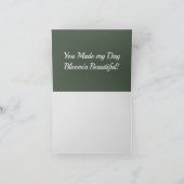 ピンクと黄色のサボテンの水色フローラ サンキューカード (内部)