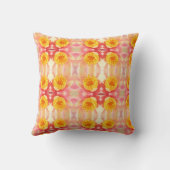 ピンクと黄色のスイレン – フローラ枕 クッション (裏面)