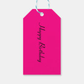 ピンクと黄色のスパイラル ギフトタグ (裏面)