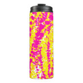ピンクと黄色のスパッタ模様 タンブラー (正面)