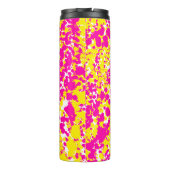 ピンクと黄色のスパッタ模様 タンブラー (裏面)