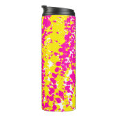 ピンクと黄色のスパッタ模様 タンブラー (回転右)