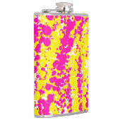 ピンクと黄色のスパッタ模様 フラスク (右)