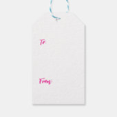 ピンクと黄色のチューリップの花束 ギフトタグ (裏面)