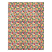 ピンクと黄色のハイビスカス テーブルクロス (正面)