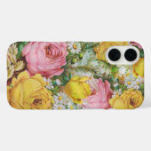 ピンクと黄色のバラのコラージュ Case-Mate iPhoneケース (裏面 (横))