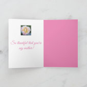 ピンクと黄色のバラの写真ハッピーマザーズデー カード (内部)