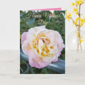 ピンクと黄色のバラの写真ハッピーマザーズデー カード (黄色い花)
