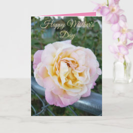 ピンクと黄色のバラの写真ハッピーマザーズデー カード
