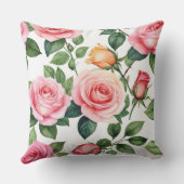ピンクと黄色のバラ アウトドアクッション (裏面)