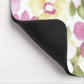 ピンクと黄色のフロアーパターンマウスパッド マウスパッド (コーナー)