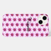 ピンクと黄色のフローラ花 Case-Mate iPhoneケース (裏面 (横))