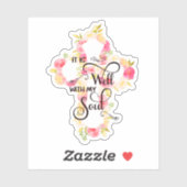 ピンクと黄色のフローラ シール (シート)